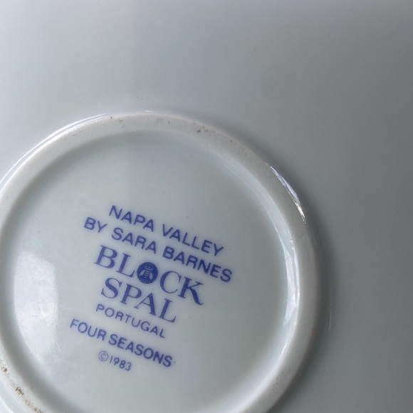 Napa Valley Sara Barnes Block Spal - Serving Bowl Four Seasons vintage 1983 - Picture 3 of 11